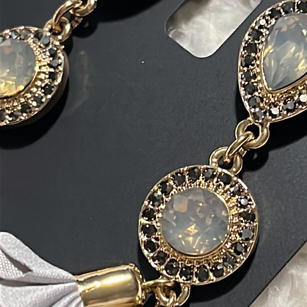 INC Gold-Tone Crystal Petal Double Drop Earrings - Picture 5 of 7